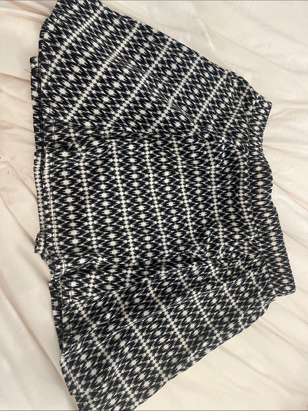 Maurices Black and White Geometric Pattern Skirt